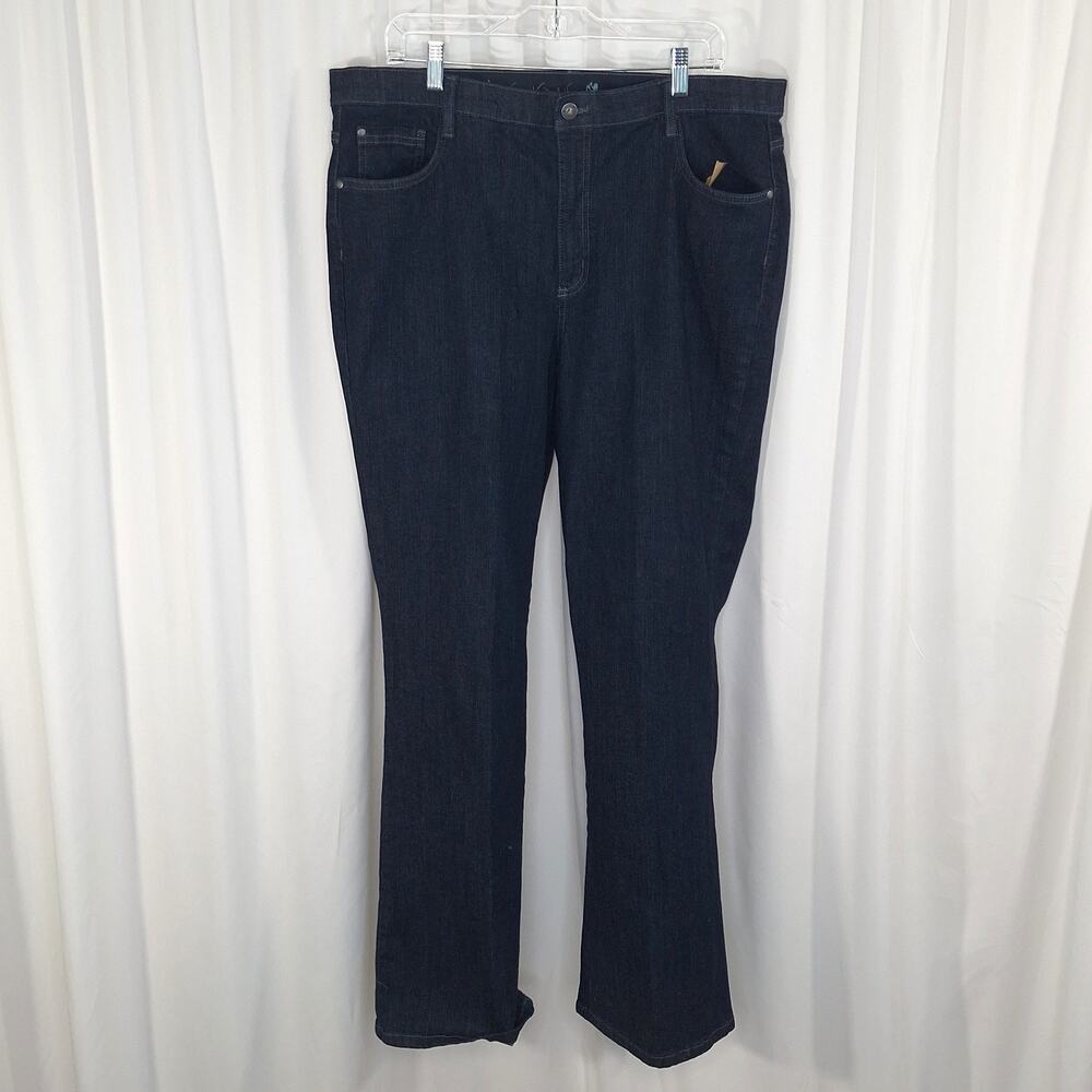 Gloria Vanderbilt Roberta Jeans 16W Dark Wash Stretch Waist Denim Classic Plus